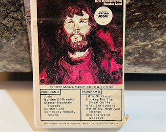 Kris Kristofferson Cassette 1972 Border Lord