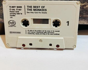 Monkees Cassette 1969 The Best of (No Case) Sold As IS