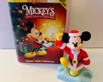 Mickey's Christmas Figurine Toy 2000 with Case
