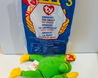 Smoochy the Frog 1999 Beanie Baby TY Happy Meal Toy