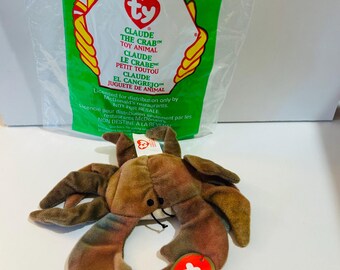Claude the Crab 1999 Beanie Baby TY Happy Meal Toy