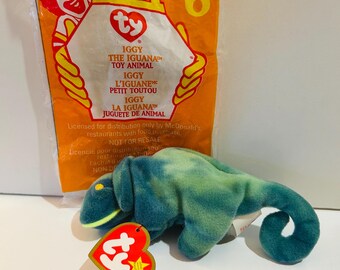 Iggy the Iguana 1999 Beanie Baby TY Happy Meal Toy