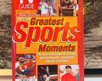 Greatest Sports Moments 1998 TV Guide Southeast Pennsylvania Edition