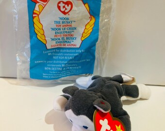 Husky Nook 1999 Beanie Baby TY Happy Meal Toy