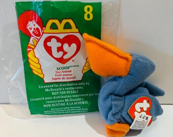 Scoop 1998 Beanie Baby TY Happy Meal Toy