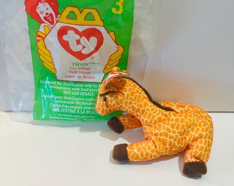 Twigs the Giraffe 1998 Beanie Baby TY Happy Meal Toy