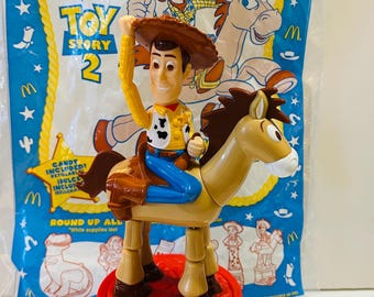 Woody and Bullseye Toy Story 2 Pixar Candy Dispenser 1999 Toy (Candy NOT INCLUDED)