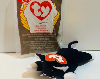 Zip the Cat 1998 Beanie Baby TY Happy Meal Toy