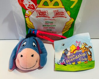 Winnie The Pooh 1999 Eeyore Soft Toy Keyclip