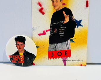Joe New Kids on the Block 1989 Trading Card and Pin