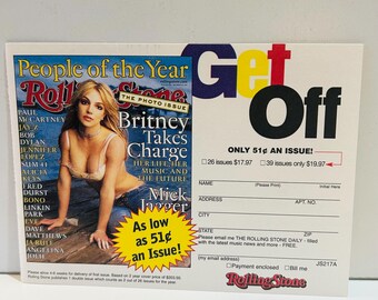 Rolling Stone Magazine 4x6 Britney Spears Postcard Vintage, Arts & Crafts, Scrapbooking