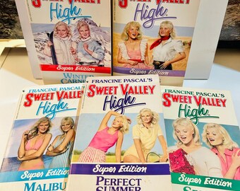 Sweet Valley High Super Edition Series (Five Books) 1986 Paperbacks