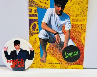 Jordan New Kids on the Block 1989 Trading Card and Pin