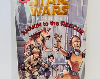 Star Wars Book (1999) Ex-Library Paperback 6x9 Anakin to the Rescue
