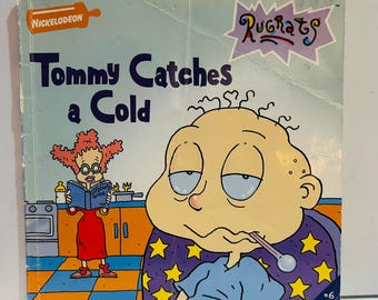 Rugrats Book 8x8 Paperback, Tommy Catches a Cold (1998) Nickelodeon
