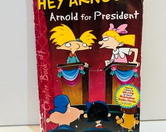 Hey Arnold 5.5x7 Paperback, (2000) Nickelodeon, Arnold for President