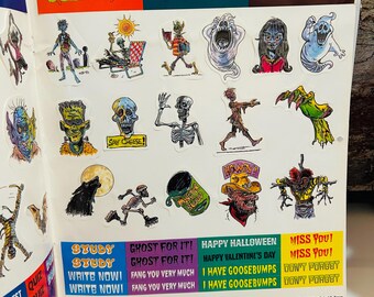 Goosebumps Sticker Sheet 12x20.5 inches (1994)