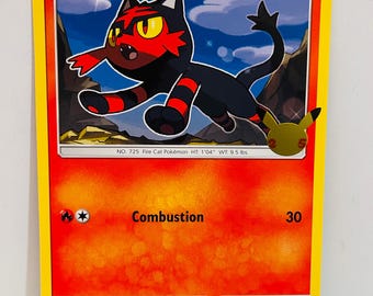 Pokemon TRADING Card LARGE 5x8 Litten Jumbo Card
