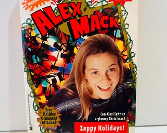 Secret World of Alex Mack Book 5x7.5 Paperback, Nickelodeon (1996) No Ornament, Zappy Holidays