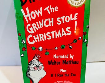 How the Grinch Stole Christmas VHS Dr. Seuss (1992)