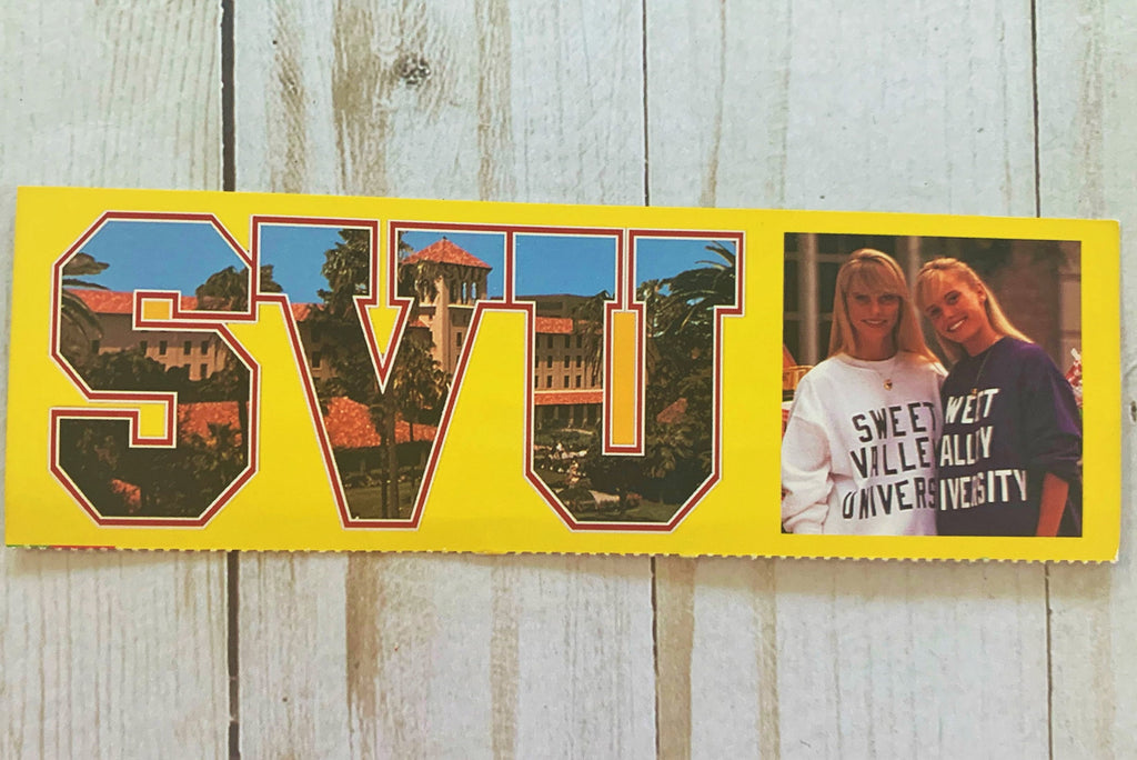 SVU 90's Bookmark - Authentic, Rare, Sweet Valley University