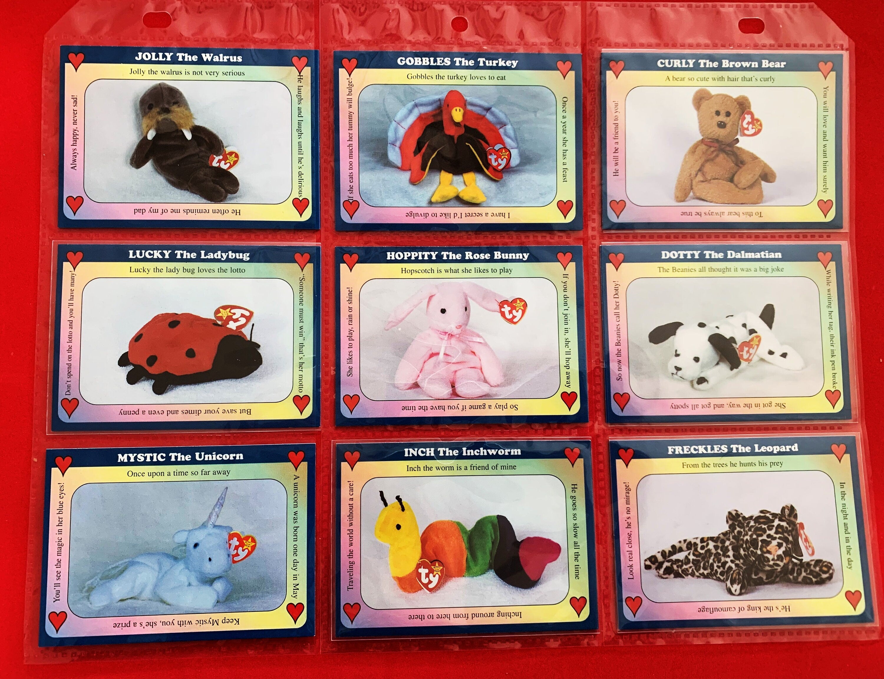 Beanie Baby (1998) Inaugural Edition Trading Cards - Choose One #1 to 54