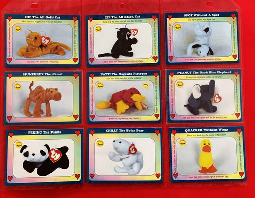 Beanie Baby (1998) Inaugural Edition Trading Cards - Choose One #55 to #111
