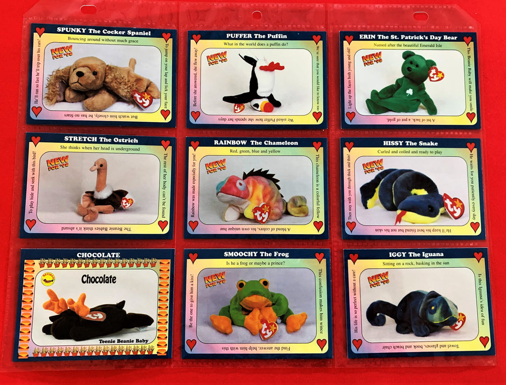 Beanie Baby (1998) Inaugural Edition Trading Cards - Choose One #55 to #111
