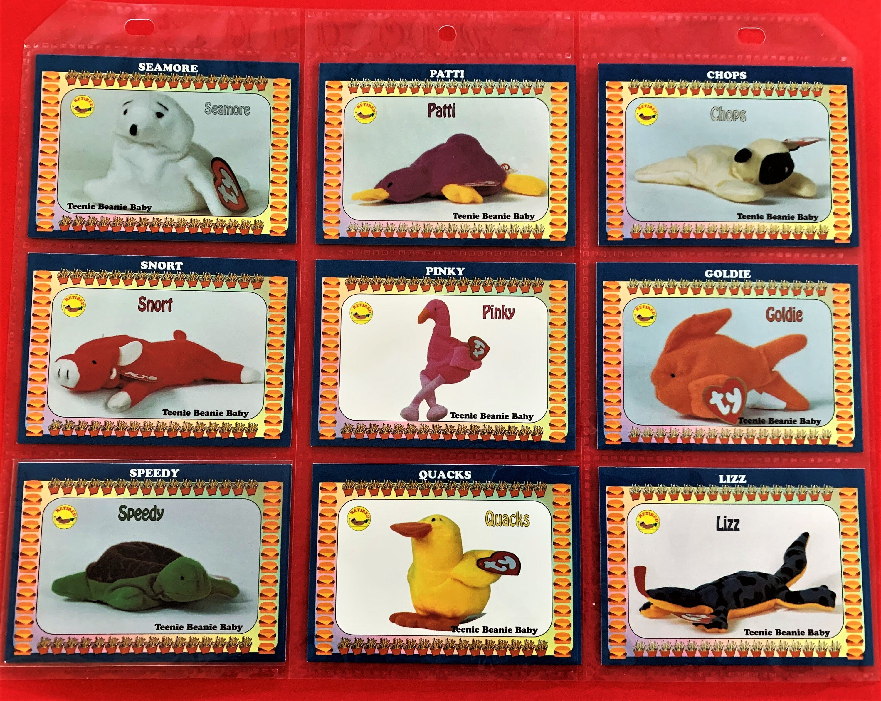 Beanie Baby (1998) Inaugural Edition Trading Cards - Choose One #55 to #111
