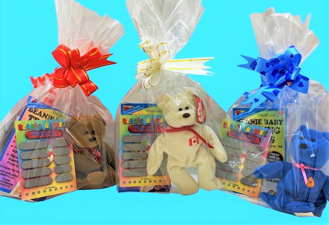 Teenie Beanie Baby Mystery Treasure Bag, 90s nostalgia, trading card,