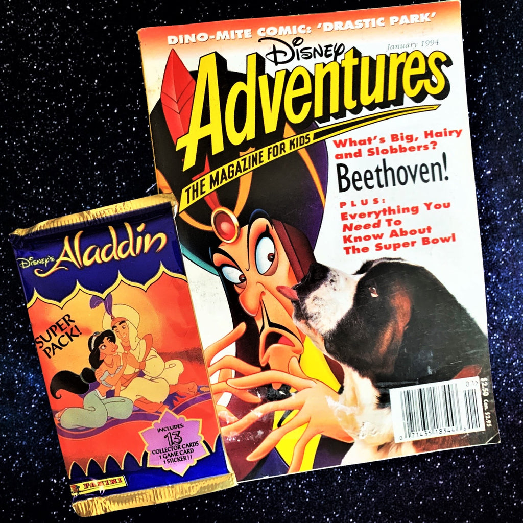 January 1994 Disney adventure magazine, 90s nostalgia, Vintage, Birthday Gifts, Trading Card Pack, Aladdin