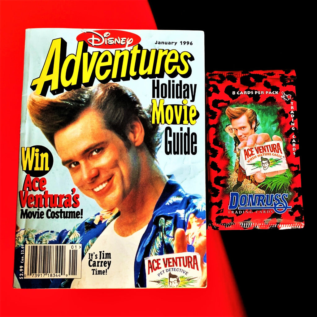 January 1996 Disney adventure magazine, 90s nostalgia, Vintage, Birthday Gifts, Trading Card Pack, Ace Ventura