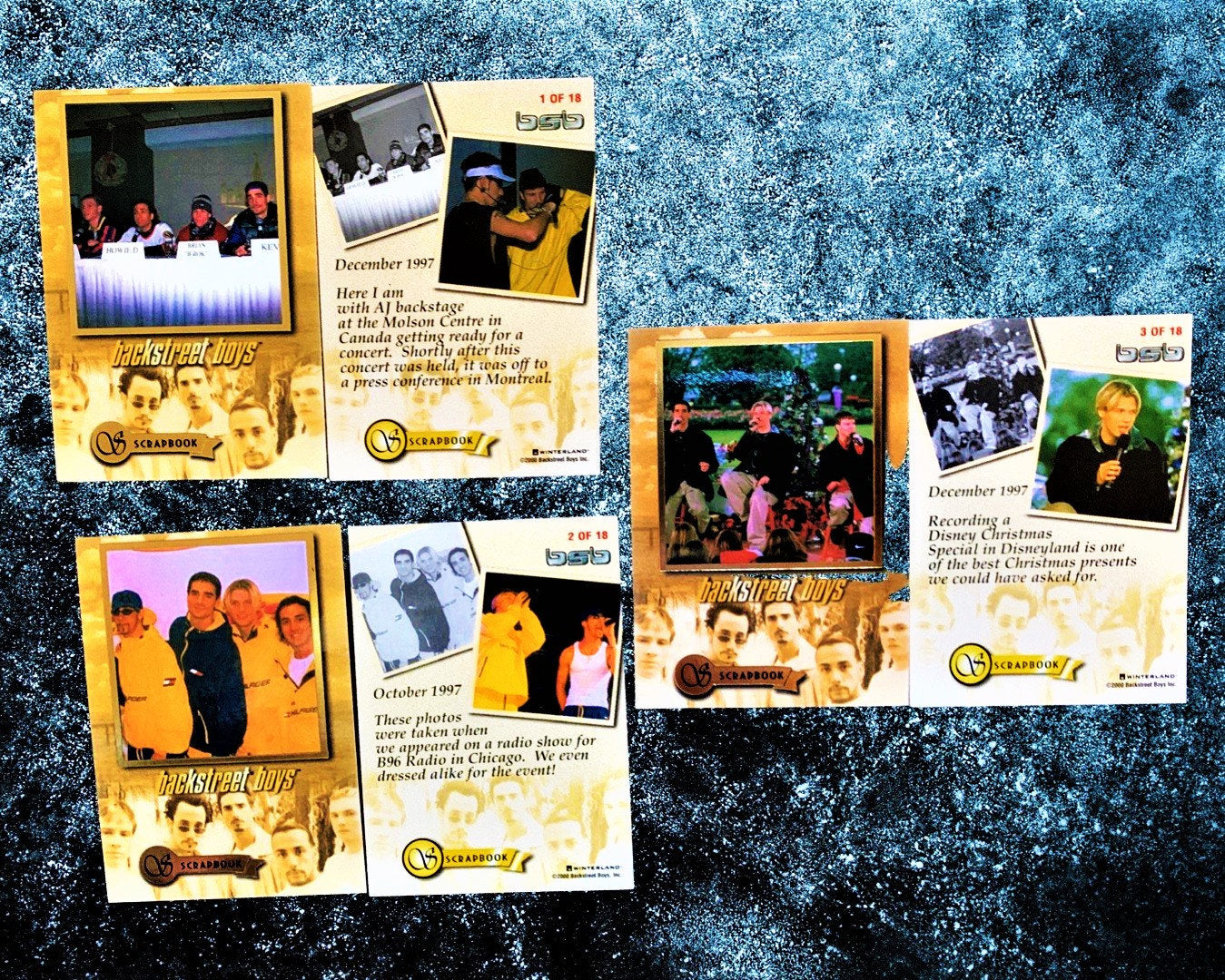 BSB Scrapbook Cards (Choose a Backstreet Boys Trading Card)