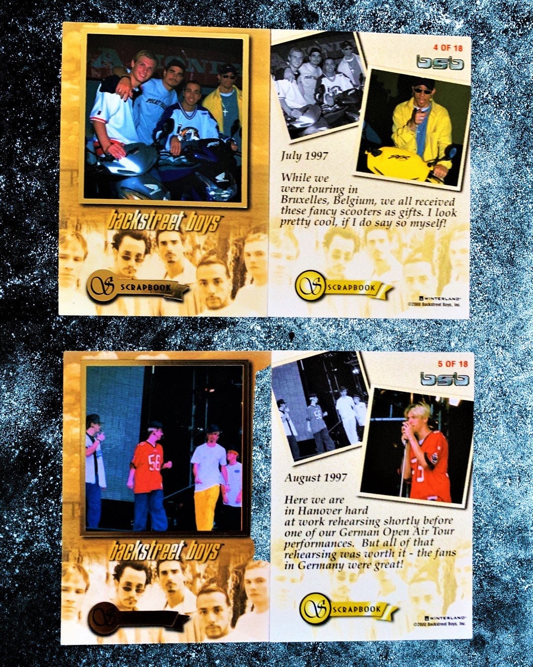 BSB Scrapbook Cards (Choose a Backstreet Boys Trading Card)