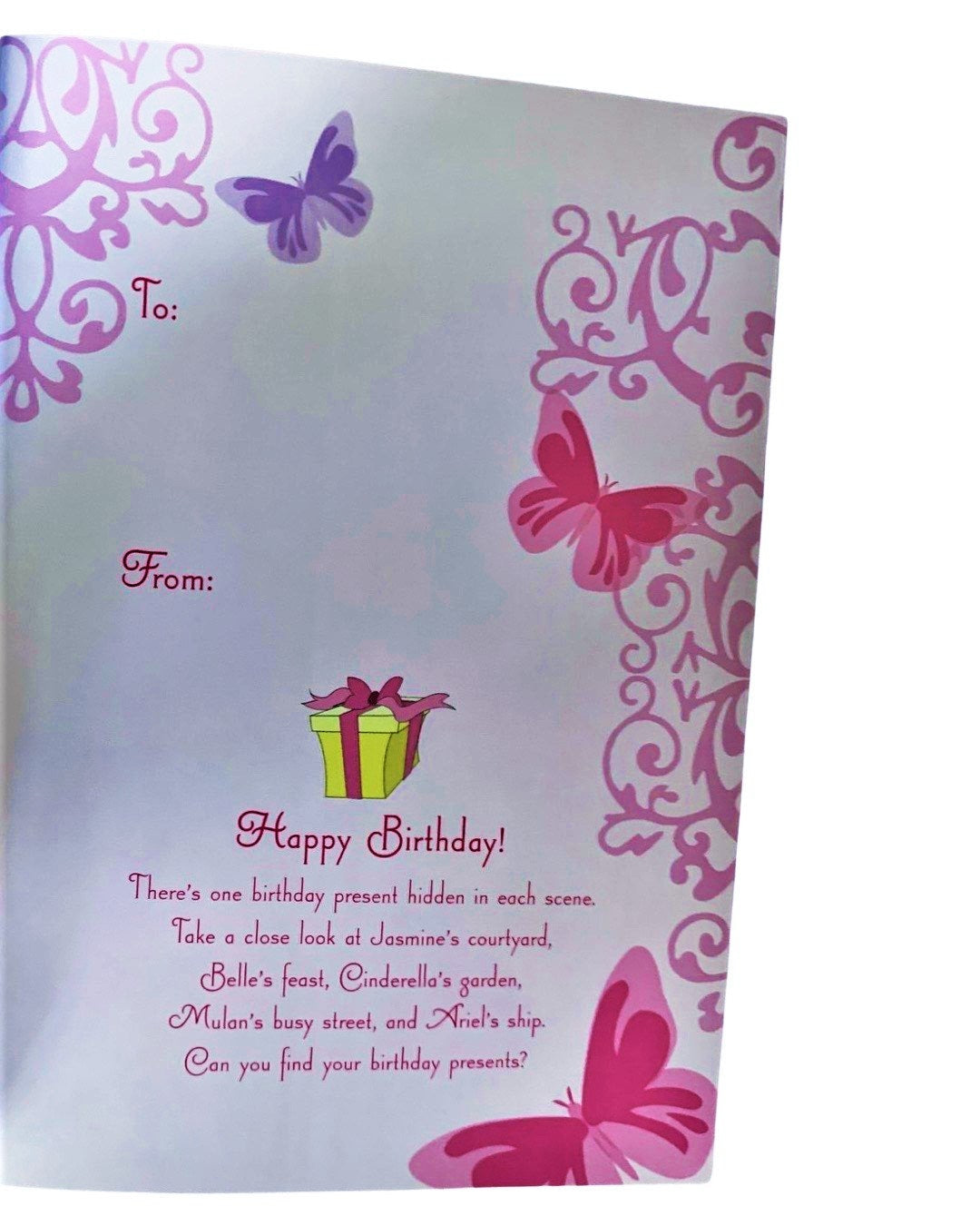 Birthday Card Disney Princess 12 Pages with Little Mermaid Trading Card Pack (1991)