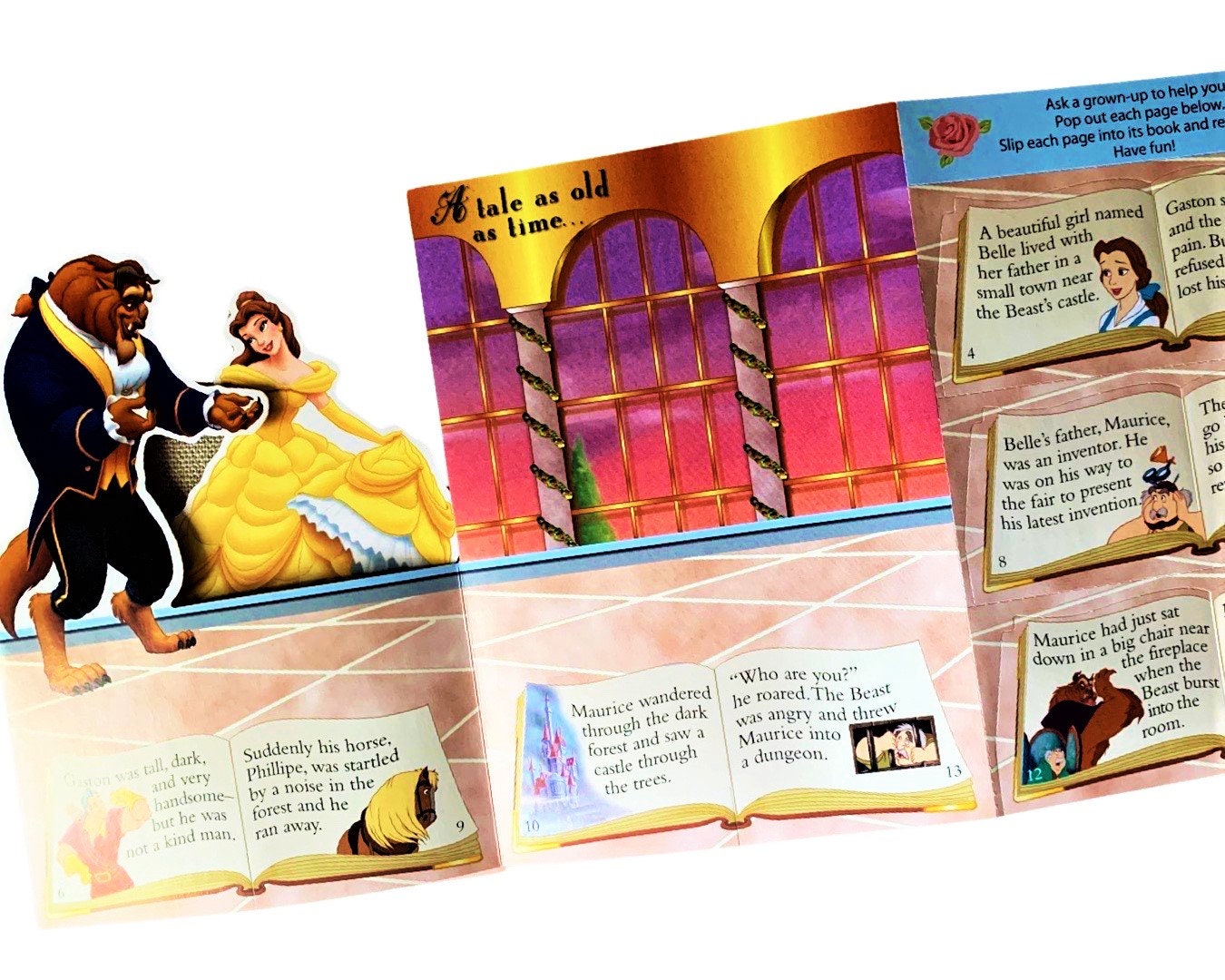 Birthday Card Beauty and the Beast with Trading Card Pack (1992)