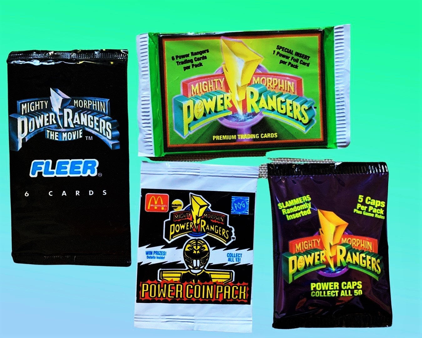 Power Rangers (4 Packs Pictured) Trading/Cards/Coin Pack/Slammers