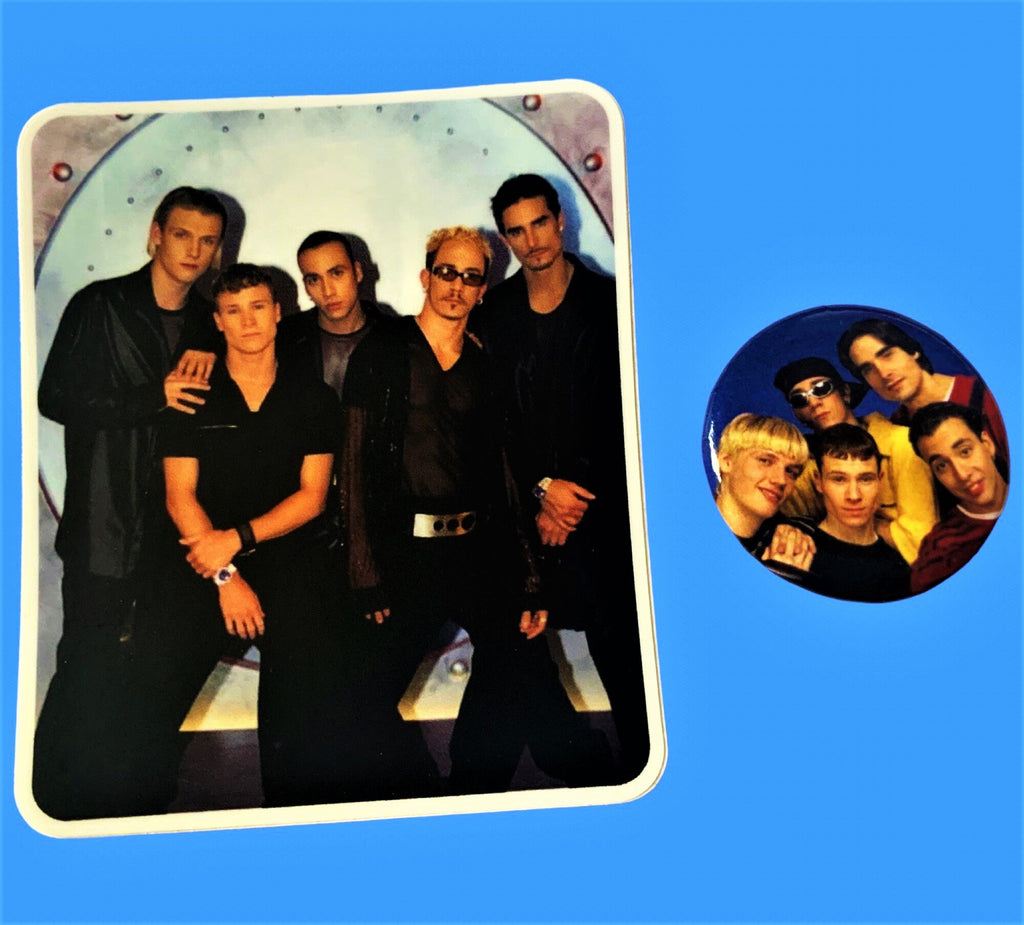 90s style BSB Sticker and 1 Pinback button, 90s pins, 90s party, Pinback Button, Backstreet Boys, Nick Carter