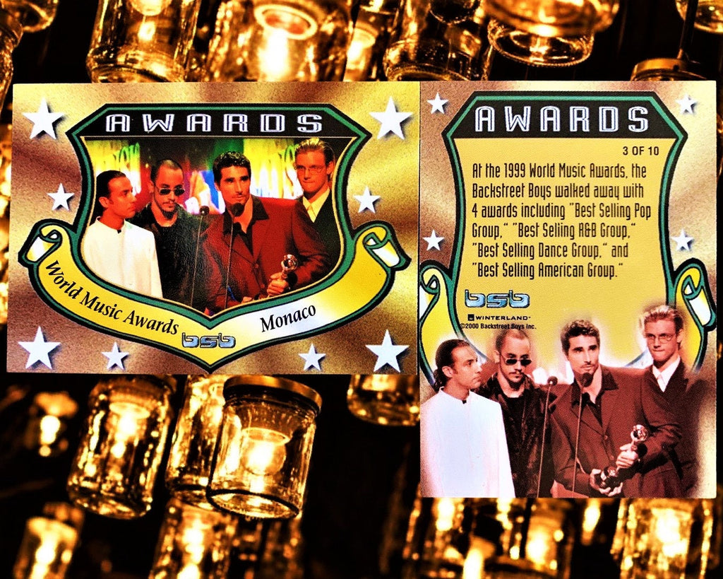BSB Awards Cards (Choose a Backstreet Boys Trading Card)