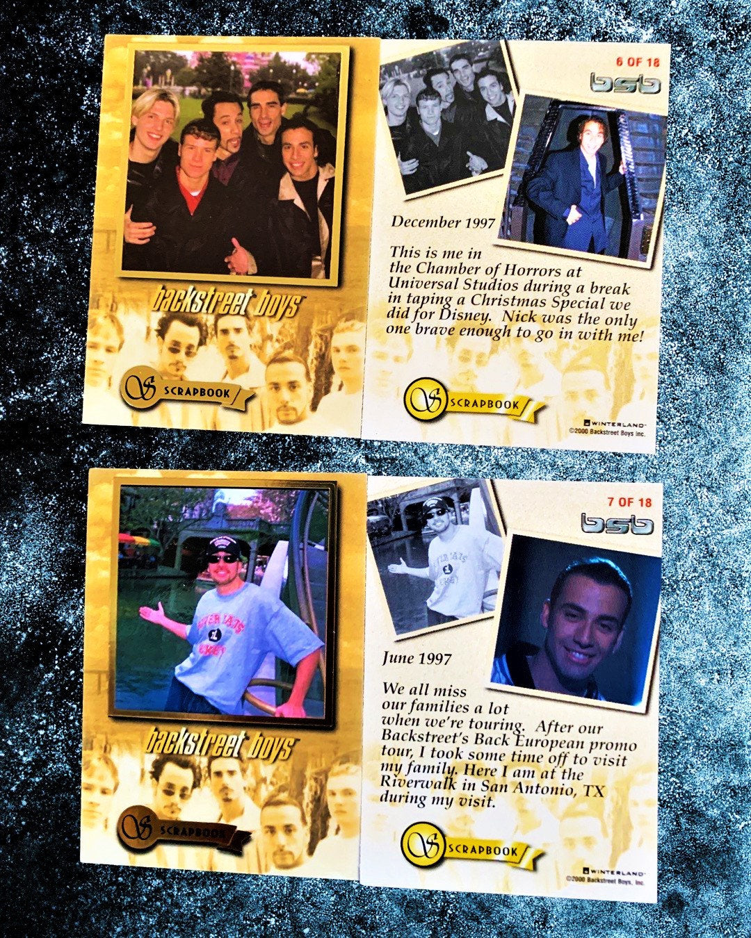 BSB Scrapbook Cards (Choose a Backstreet Boys Trading Card)