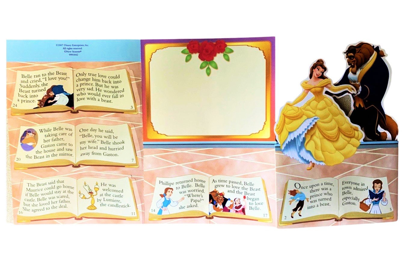 Birthday Card Beauty and the Beast with Trading Card Pack (1992)