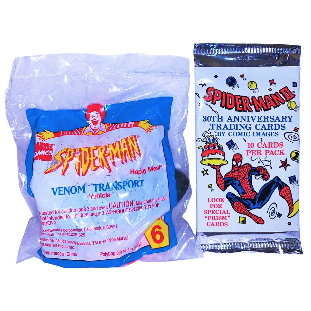 Spiderman Mystery Toy and 30th Anv Trading Card Pack, Super Hero Gift Ideas