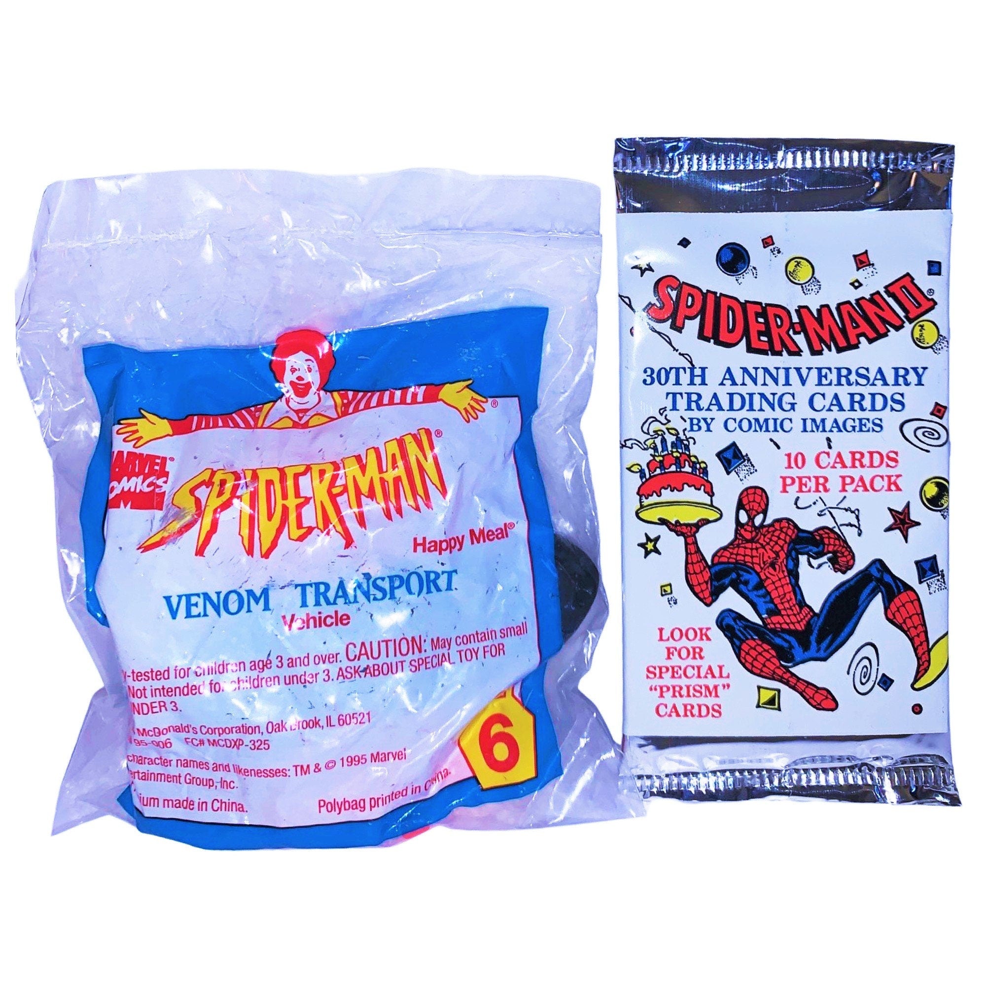 Spiderman Mystery Toy and 30th Anv Trading Card Pack, Super Hero Gift Ideas