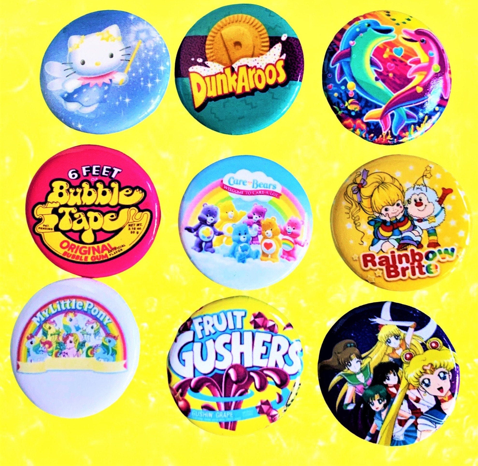 90s, 80s style Pinback buttons, Party Favors, 90s pins, 80s party, Choose Your Pinback Button
