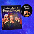 Hocus Pocus Vinyl Sticker & Button, Halloween stickers, Halloween gifts, 90's Movies