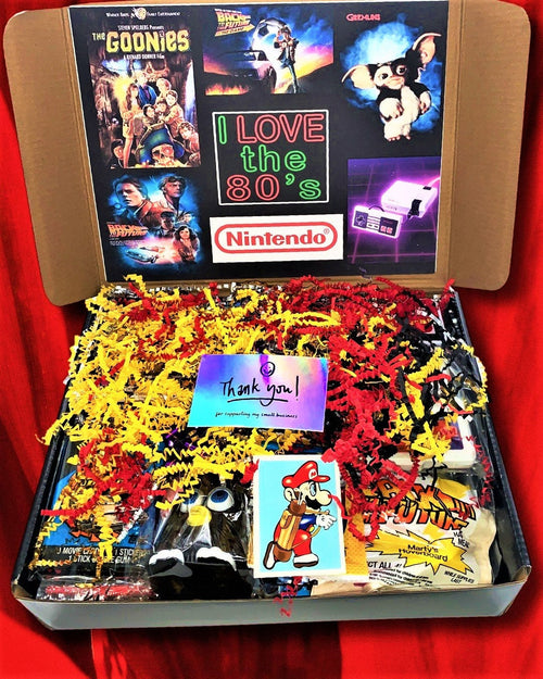 80's Trends Mystery Box! Nostalgic gift, Birthday boxes, Mystery box, 80's fan