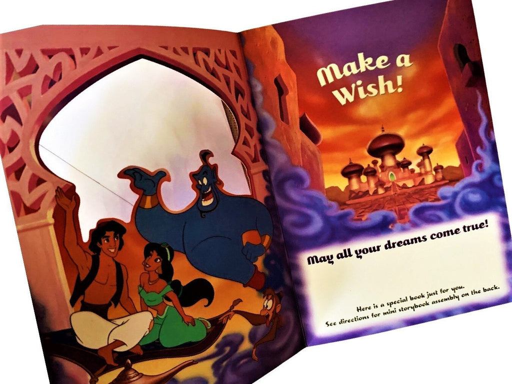 Birthday Card Aladdin with Super Trading Card Pack (1993)