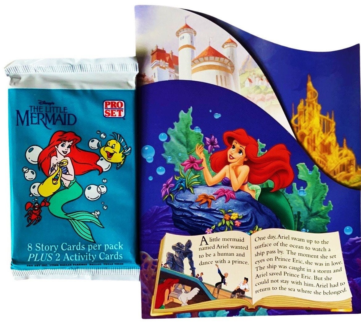 Birthday Card Little Mermaid with Trading Card Pack (1991)