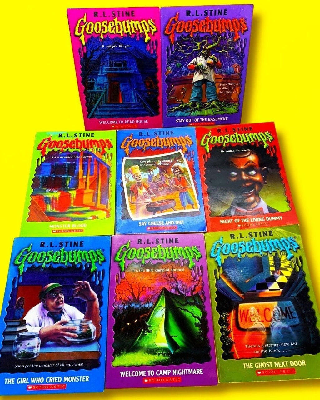 GOOSEBUMPS Scholastic Paperbacks, You Choose the Scare! R.L Stine's Retro Books, Kids Horror, Throwback, 90s