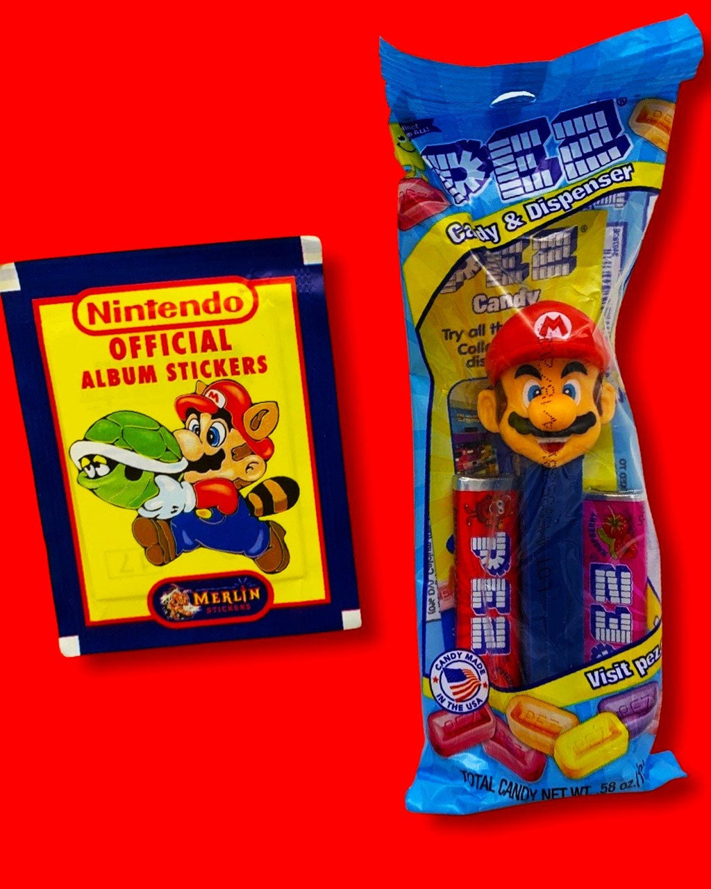 Super Mario Pez & Nintendo Stickers, 1992